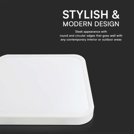 LED-Deckenleuchte für Badezimmer SAMSUNG CHIP LED/18W/230V IP44 3000K 25x25 cm weiß