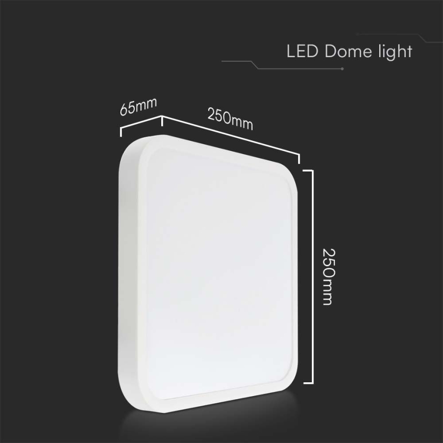 LED-Deckenleuchte für Badezimmer SAMSUNG CHIP LED/18W/230V IP44 3000K 25x25 cm weiß