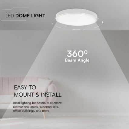 LED-Deckenleuchte für Badezimmer SAMSUNG CHIP LED/18W/230V IP44 6500K d 25 cm weiß