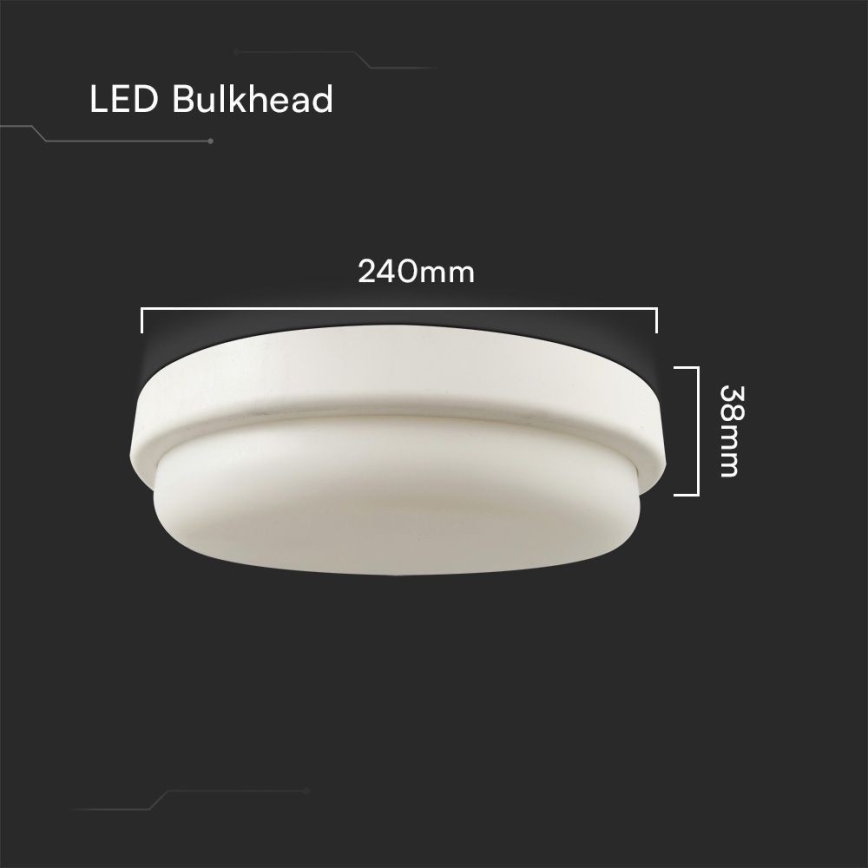 LED-Deckenleuchte für Badezimmer LED/24W/230V 4000K IP54 d 24 cm