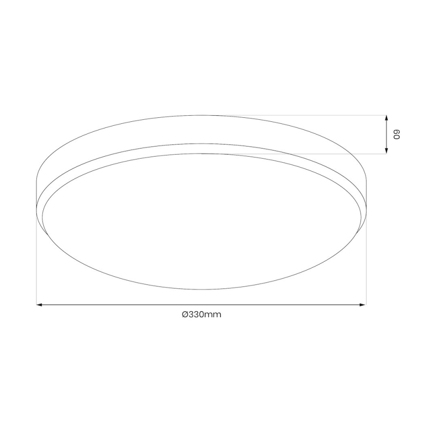 LED-Deckenleuchte für Badezimmer MAYA LED/15W/230V d 33 cm IP44 schwarz