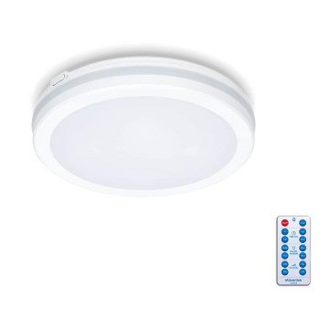 LED-Deckenleuchte für Badezimmer mit Sensor LED/12W/230V 3000/4000/6500K IP65 d 20 cm weiß + Fernbedienung