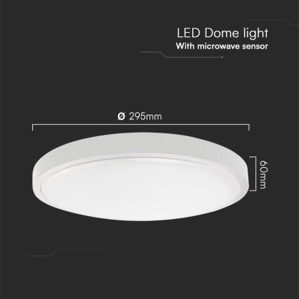 LED-Deckenleuchte für Badezimmer mit Sensor LED/18W/230V 4000K IP44 weiß + Fernbedienung