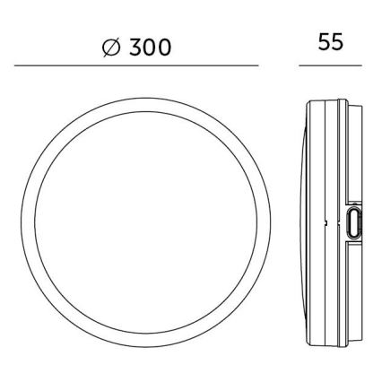 LED-Deckenleuchte für Badezimmer mit Sensor LED/18W/230V 3000/4000/6500K IP65 d 30 cm weiß + Fernbedienung