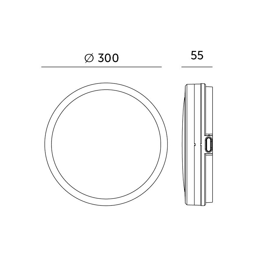 LED-Deckenleuchte für Badezimmer mit Sensor LED/18W/230V 3000/4000/6500K IP65 d 30 cm weiß + Fernbedienung