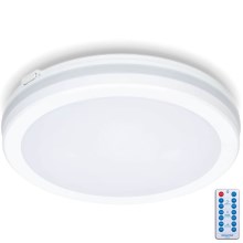 LED-Deckenleuchte für Badezimmer mit Sensor LED/24W/230V 3000/4000/6500K IP65 d 30 cm weiß + Fernbedienung