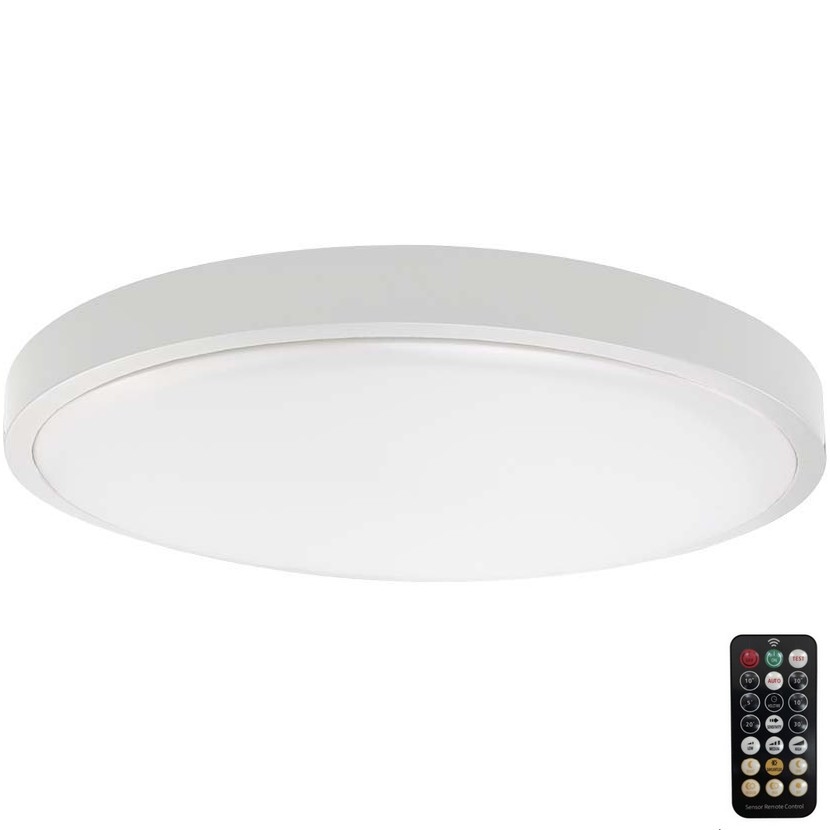 LED-Deckenleuchte für Badezimmer mit Sensor LED/24W/230V 4000K IP44 d 35 cm weiß + Fernbedienung