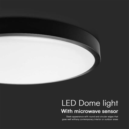 LED-Deckenleuchte für Badezimmer mit Sensor LED/36W/230V 4000K IP44 schwarz + Fernbedienung