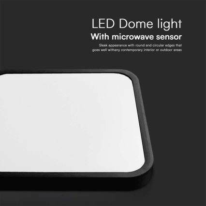 LED-Deckenleuchte für Badezimmer mit Sensor LED/36W/230V 4000K IP44 schwarz + Fernbedienung