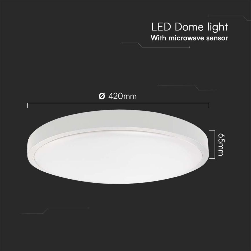LED-Deckenleuchte für Badezimmer mit Sensor LED/36W/230V 4000K IP44 d 42 cm weiß + Fernbedienung