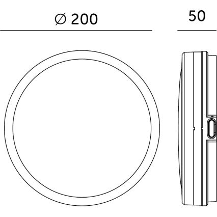 LED-Deckenleuchte für Badezimmer mit Sensor NAIROS LED/12W/230V IP65 3000/4000/6500K d 20 cm weiß + Fernbedienung