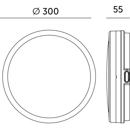 LED-Deckenleuchte für Badezimmer mit Sensor NAIROS LED/18W/230V IP65 3000/4000/6500K d 30 cm weiß + Fernbedienung