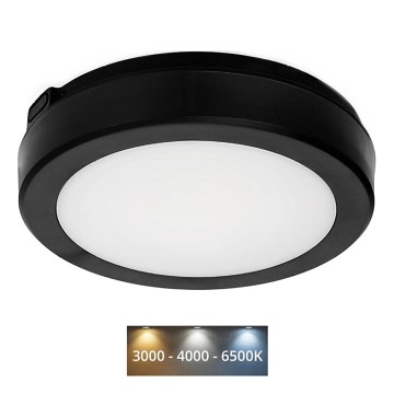 LED-Deckenleuchte für Badezimmer NAIROS LED/12W/230V 3000/4000/6500K IP65 d 20 cm schwarz