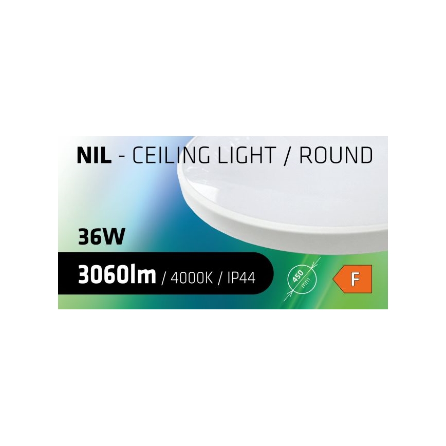 LED-Deckenleuchte für das Badezimmer CIRCLE LED/36W/230V 4000K d 45 cm IP44 weiß