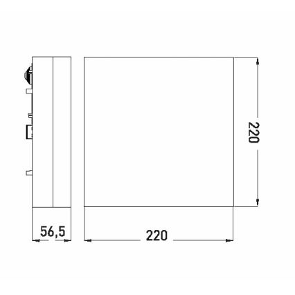 LED-Deckenleuchte für das Badezimmer LED/12W/230V 3000/4000/6000K 22x22 cm IP44