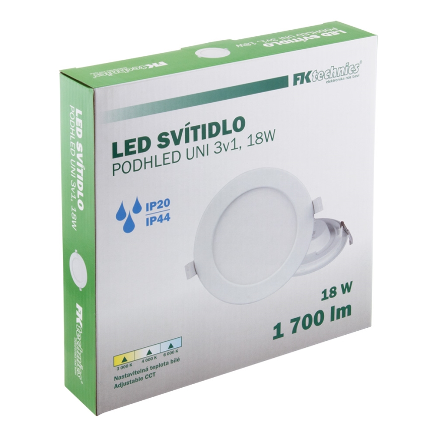 LED-Deckenleuchte für das Badezimmer LED/18W/230V 3000/4000/6000K IP44
