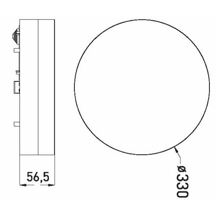 LED-Deckenleuchte für das Badezimmer LED/30W/230V 3000/4000/6000K d 33 cm IP44