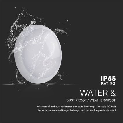 LED-Deckenleuchte für den Außenbereich mit Sensor LED/8W/16W/20W/230V IP65 3000/4000/6500K