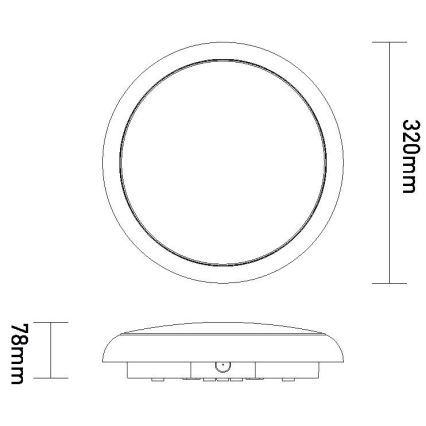 Dimmbare LED-Deckenleuchte für den Außenbereich STROPY LED/12/15/18/22W/230V 3000/4000/6000K IP65 schwarz