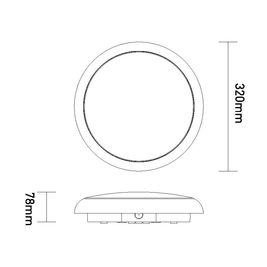 Dimmbare LED-Deckenleuchte für den Außenbereich STROPY LED/12/15/18/22W/230V 3000/4000/6000K IP65 schwarz
