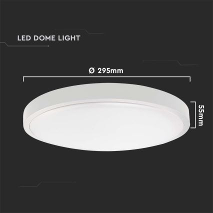 LED-Deckenleuchte fürs Badezimmer LED/24W/230V 3000K IP44 weiß