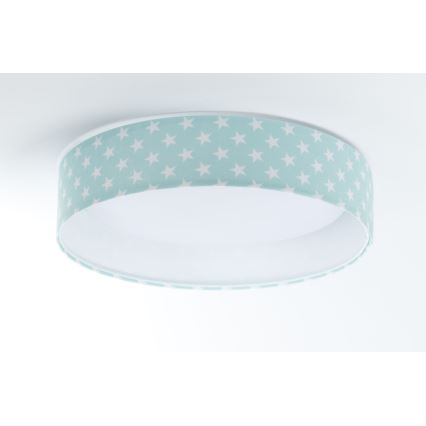 LED Kinder-Deckenleuchte GALAXY KIDS LED/24W/230V Sternenmuster grün/weiß