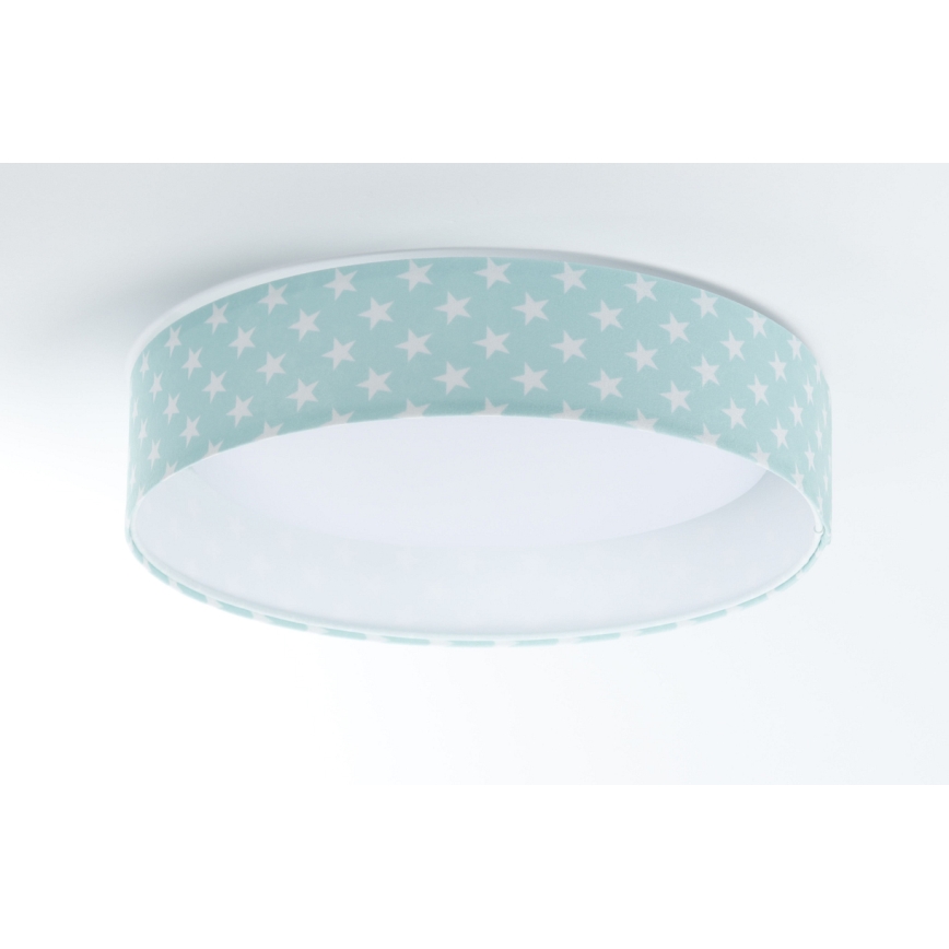 LED Kinder-Deckenleuchte GALAXY KIDS LED/24W/230V Sternenmuster grün/weiß