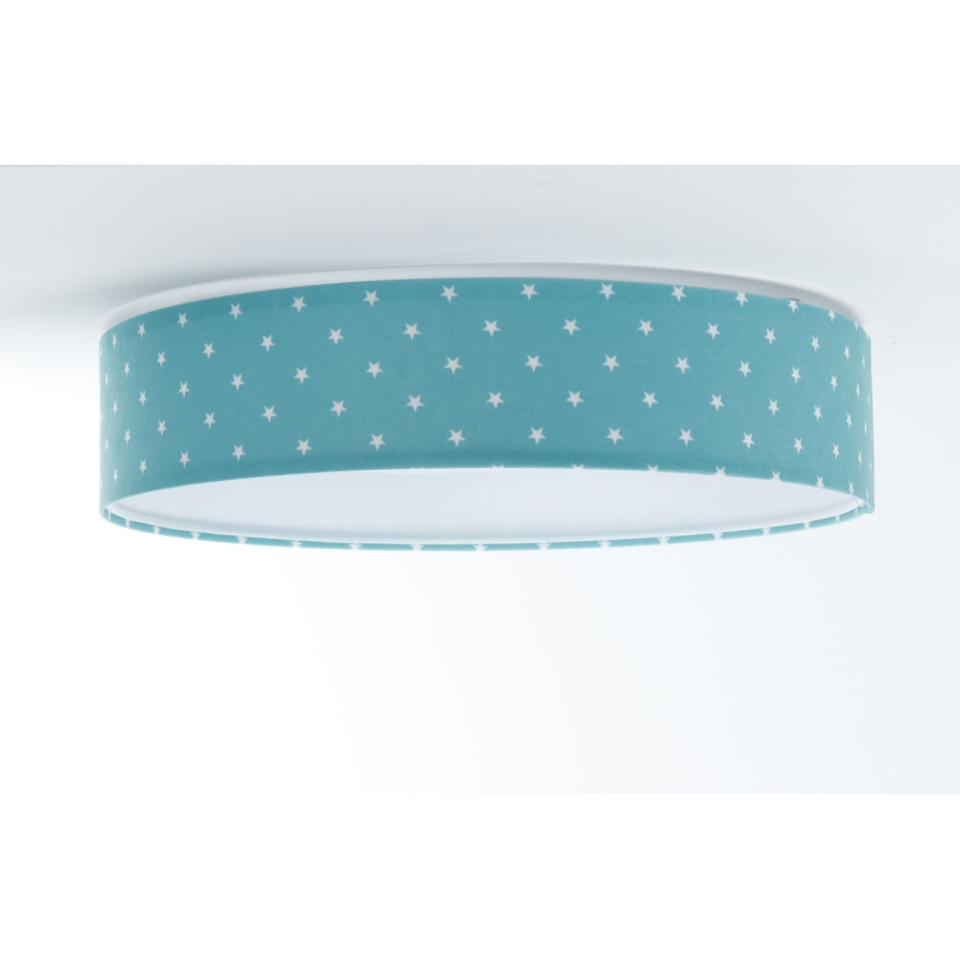 LED Kinder-Deckenleuchte GALAXY KIDS LED/24W/230V Sternenmuster türkis/weiß
