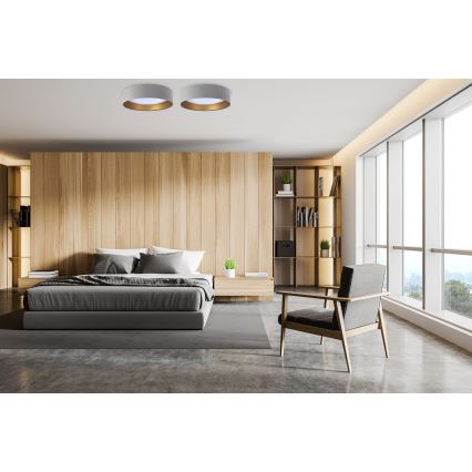 LED-Deckenleuchte GALAXY LED/24W/230V Ø 44 cm grau/gold