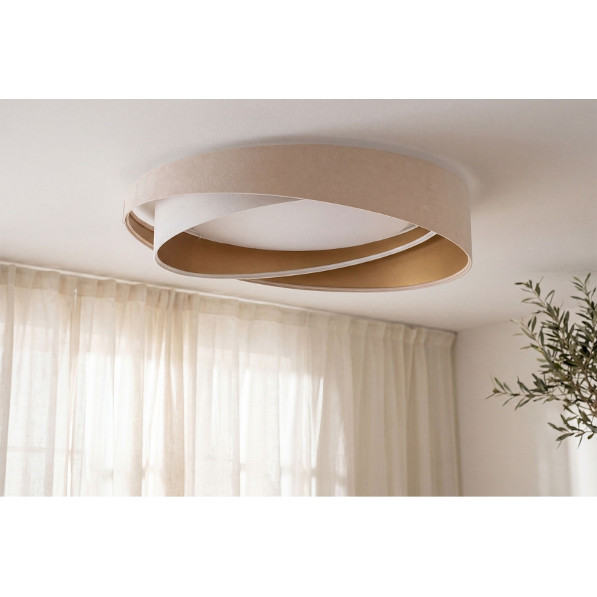 LED-Deckenleuchte GALAXY MODERN LED/24W/230V Ø 55 cm beige/weiß/gold
