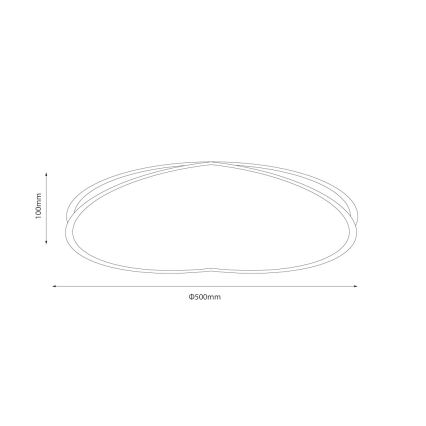 LED-Deckenleuchte HALO LED/38W/230V Ø 50 cm schwarz