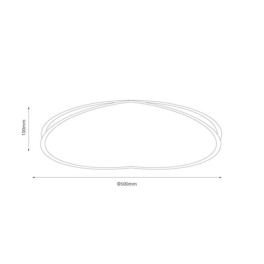 LED-Deckenleuchte HALO LED/38W/230V Ø 50 cm schwarz