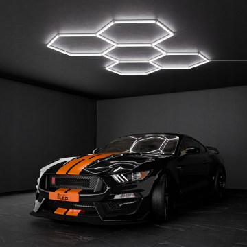 LED Deckenleuchte HEXAGON LED/240W/85-265V 6500K 298x209 cm CRI 90 IP44 weiß