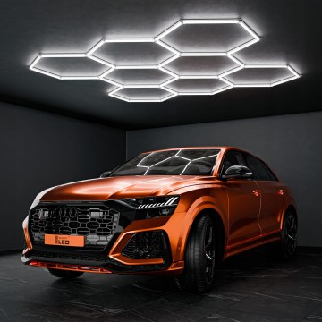 LED Deckenleuchte HEXAGON LED/350W/85-265V 6500K 313x298 cm CRI 90 IP44 weiß