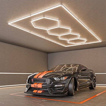 LED-Deckenleuchte HEXAGON LED/426W/85-265V 4000K 484x243 cm CRI 90 IP44 weiß