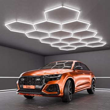 LED Deckenleuchte HEXAGON LED/570W/85-265V 6500K 522x298 cm CRI 90 IP44 weiß