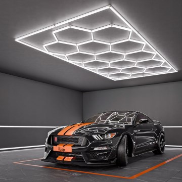 LED-Deckenleuchte HEXAGON LED/696W/85-265V 4000K 484x243 cm CRI 90 IP54 weiß