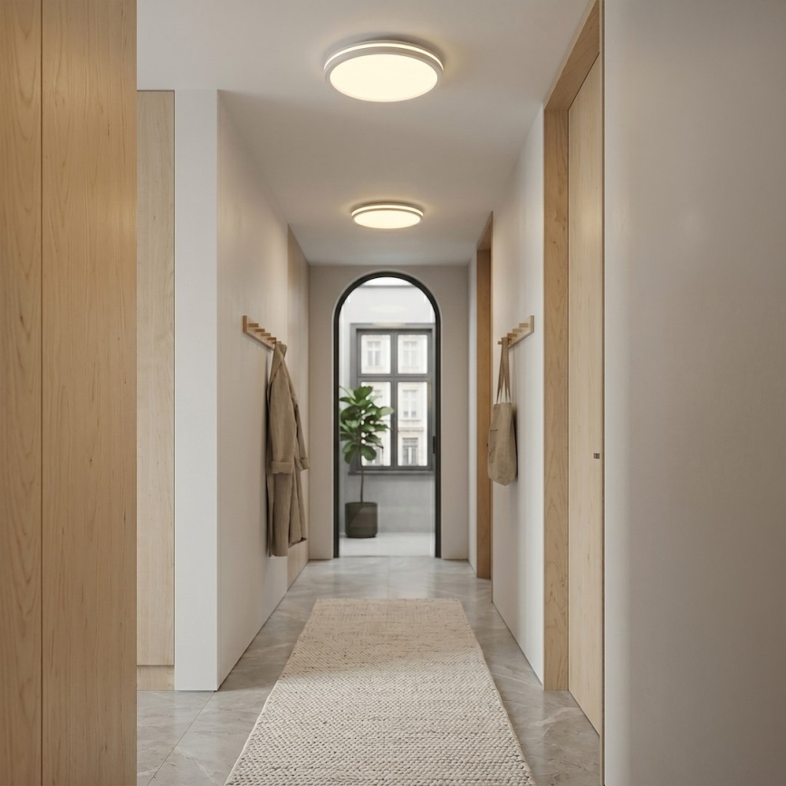 LED-Deckenleuchte HUGO LED/12/18/24W/230V 3000/4000/6500K Ø 30 cm IP54 weiß