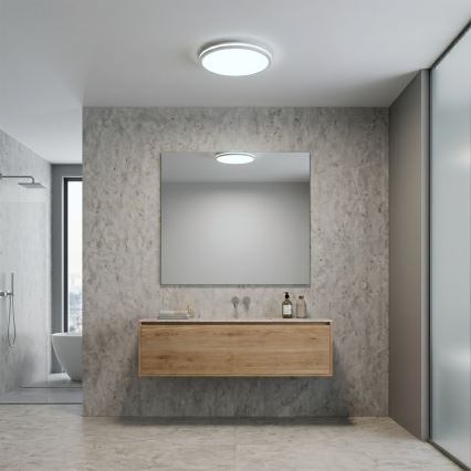 LED-Deckenleuchte HUGO LED/12/18/24W/230V 3000/4000/6500K Ø 30 cm IP54 weiß