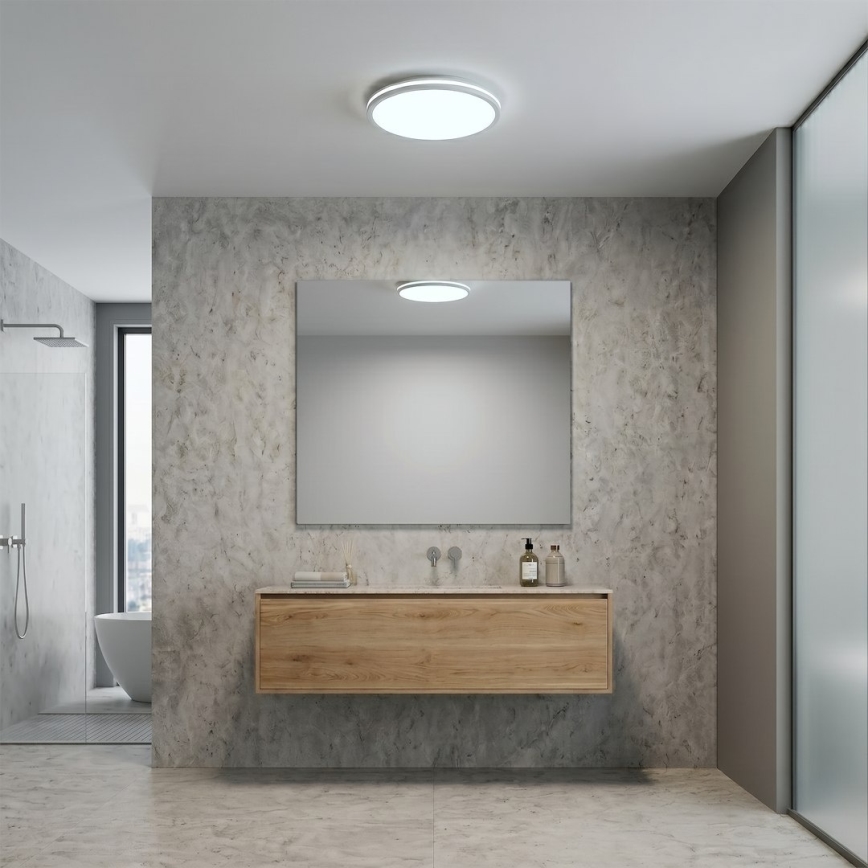 LED-Deckenleuchte HUGO LED/12/18/24W/230V 3000/4000/6500K Ø 30 cm IP54 weiß