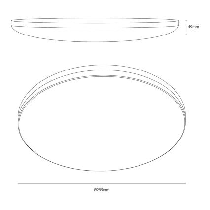 LED-Deckenleuchte HUGO LED/12/18/24W/230V 3000/4000/6500K Ø 30 cm IP54 weiß