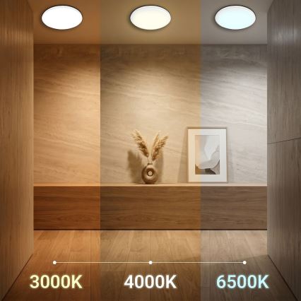 LED Deckenleuchte HUGO LED/16/24/32W/230V 3000/4000/6500K Ø 37 cm IP54 weiß