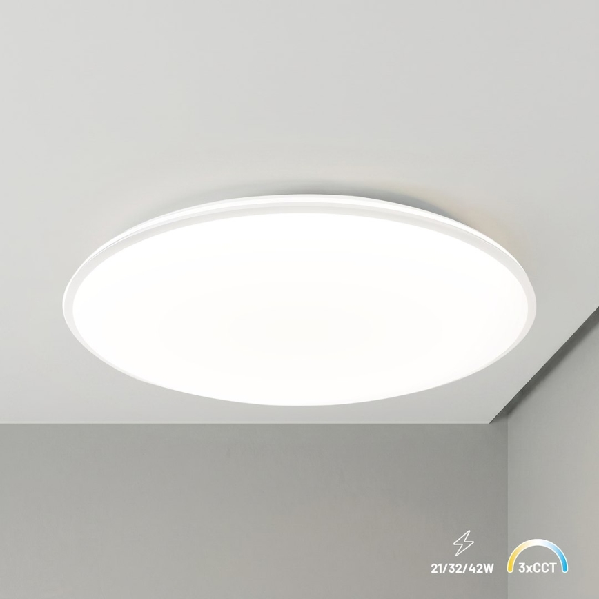 LED-Deckenleuchte HUGO LED/21/32/42W/230V 3000/4000/6500K Ø 45 cm IP54 weiß