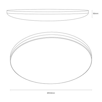 LED-Deckenleuchte HUGO LED/21/32/42W/230V 3000/4000/6500K Ø 45 cm IP54 weiß