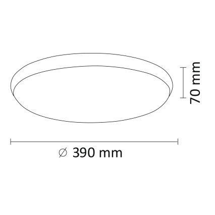 LED Deckenleuchte KERN LED/24W/230V nickel