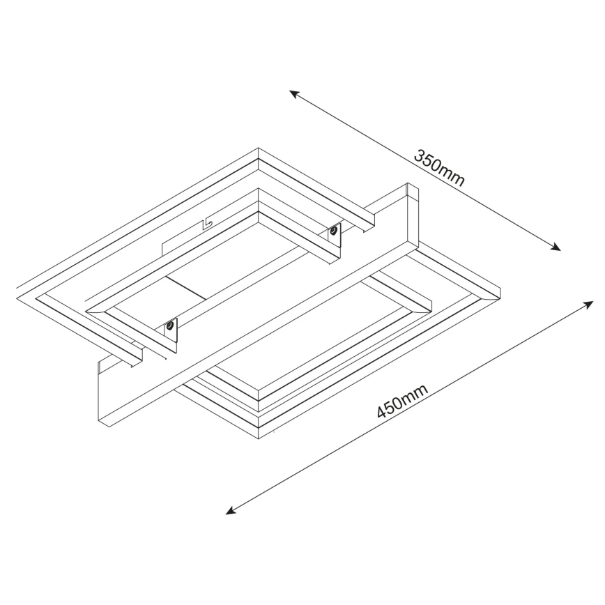 LED Deckenleuchte LARYSA LED/23W/230V 35x45 Kiefer