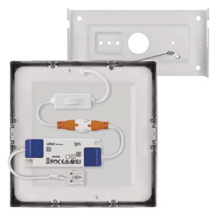 LED-Deckenleuchte NEXXO LED/12,5W/230V 3000/3500/4000K 17x17 cm glänzendes Chrom
