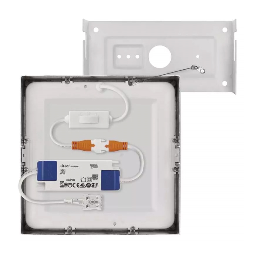LED-Deckenleuchte NEXXO LED/12,5W/230V 3000/3500/4000K 17x17 cm glänzendes Chrom