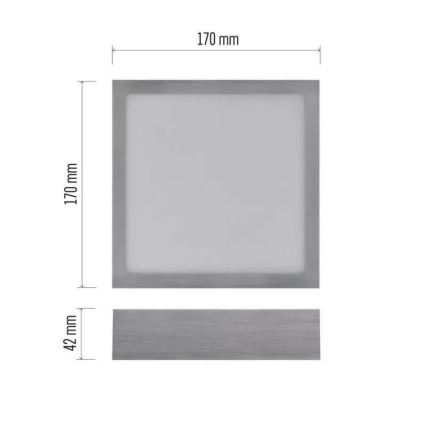 LED-Deckenleuchte NEXXO LED/12,5W/230V 3000/3500/4000K 17x17 cm glänzendes Chrom
