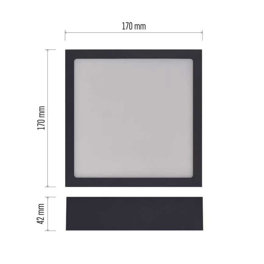 LED-Deckenleuchte NEXXO LED/12,5W/230V 3000/3500/4000K 17x17 cm schwarz